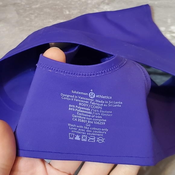 Lululemon Define Bra. Bruised Berry (Purple). Crossed Back. Size 4. - Picture 6 of 6